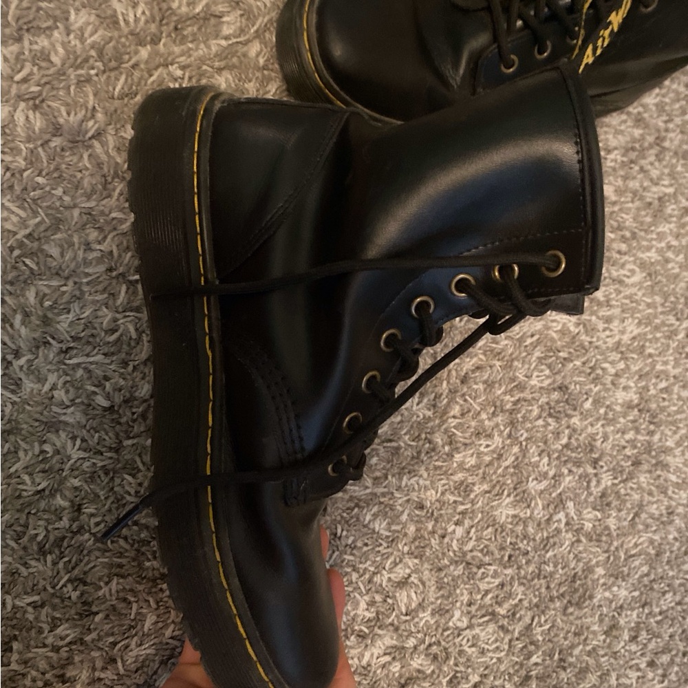 Doc Marten Black Leather Boots - Picture 2 of 3